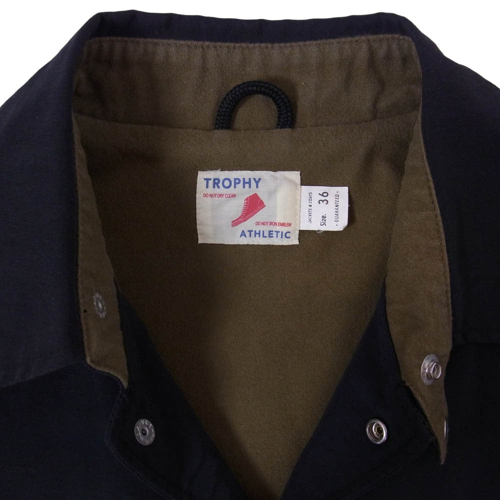 トロフィークロージング MAGICAL CHIEF WARM UP JACKET 60/40クロス ナイロン コーチ ジャケット ブラック系 36【中古】