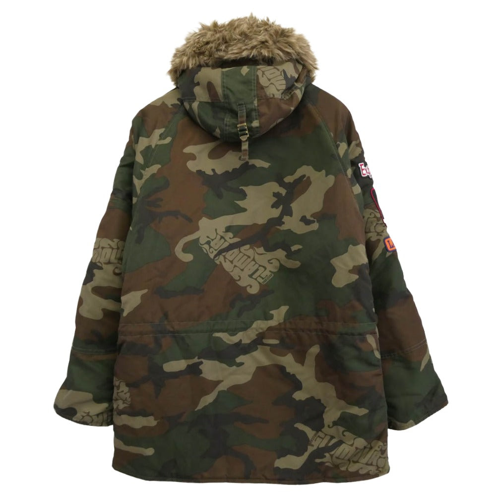 HYSTERIC GLAMOUR ヒステリックグラマー 22AW 02223AC02 N-3B ワッペン カモフラ ミリタリー コート ジャケット カーキ系 マルチカラー系 M【美品】【中古】
