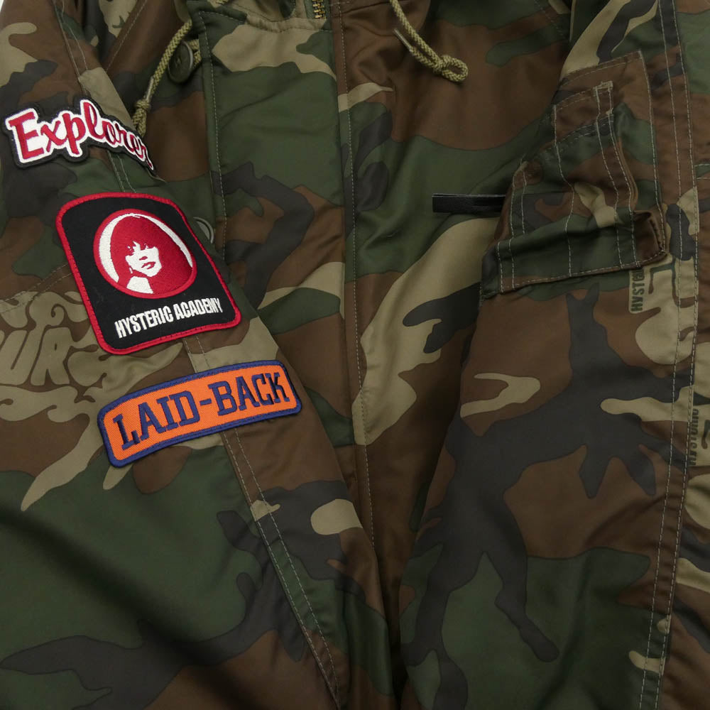 HYSTERIC GLAMOUR ヒステリックグラマー 22AW 02223AC02 N-3B ワッペン カモフラ ミリタリー コート ジャケット カーキ系 マルチカラー系 M【美品】【中古】
