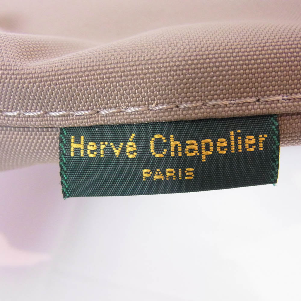 Herve Chapelier エルベ・シャプリエ ナイロン 舟型 ショルダーバッグ ベージュ ベージュ系【中古】