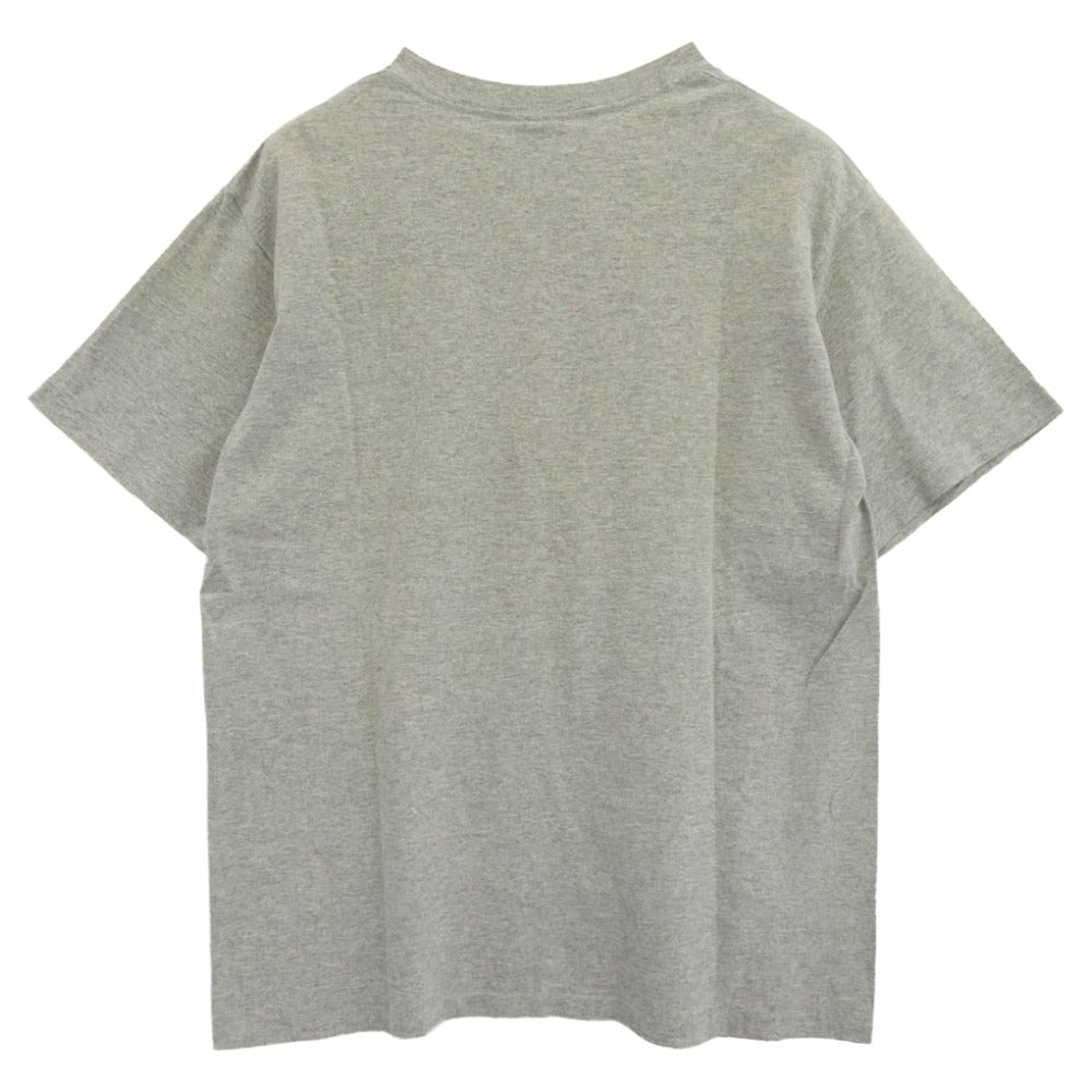 STUSSY ステューシー 紺タグ 90s USA製 ロゴ プリント 半袖 Tシャツ グレー グレー系 L【中古】