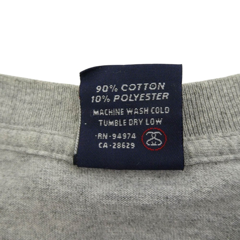 STUSSY ステューシー 紺タグ 90s USA製 ロゴ プリント 半袖 Tシャツ グレー グレー系 L【中古】