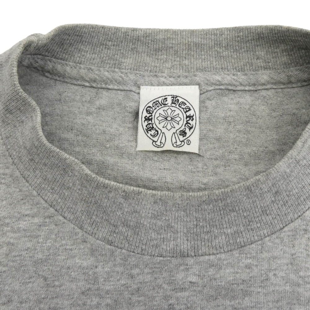 CHROME HEARTS クロムハーツ（原本無） オールド スクロールラベル ロゴ 半袖 Tシャツ グレー グレー系 M【中古】