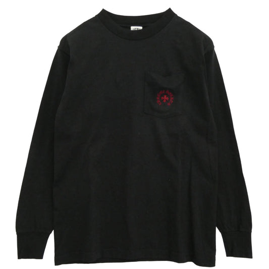 CHROME HEARTS クロムハーツ（原本無） オールド ホースシュー 刺繍 長袖 Tシャツ ブラック ブラック系 M【中古】