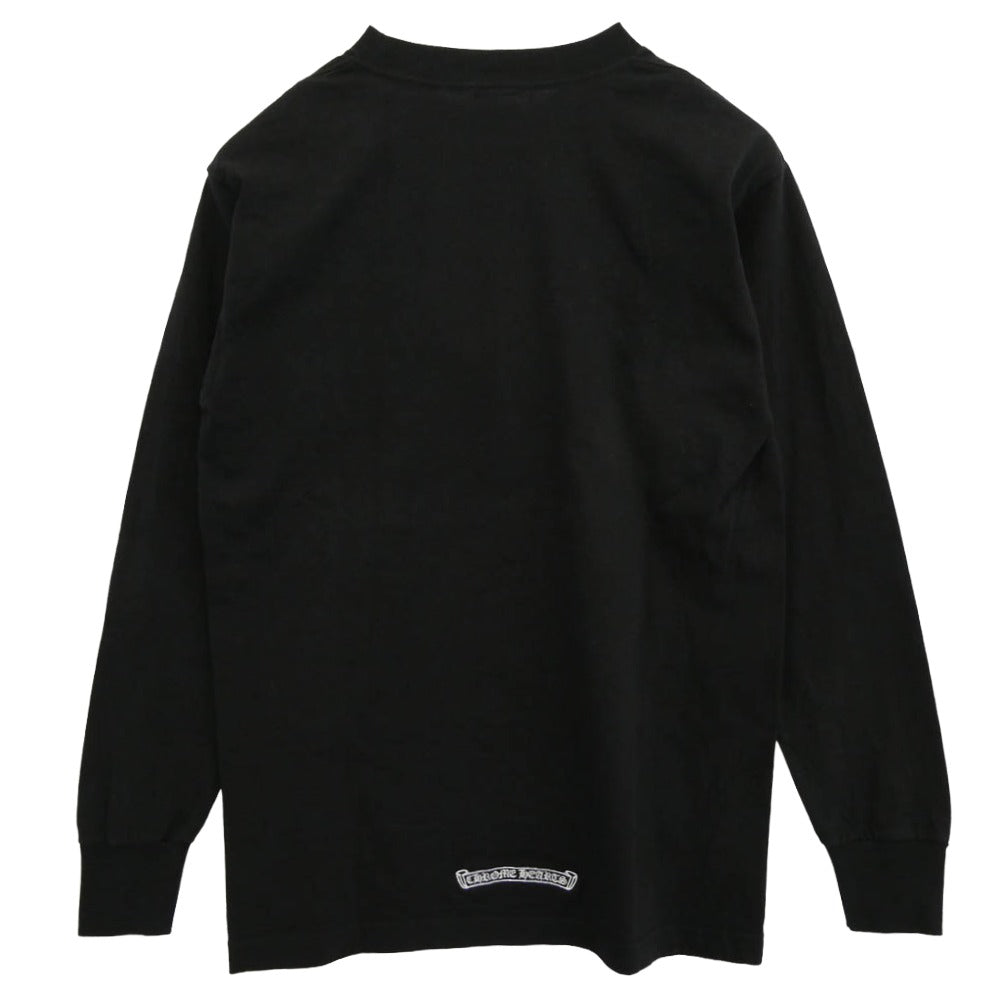 CHROME HEARTS クロムハーツ（原本無） オールド ホースシュー 刺繍 長袖 Tシャツ ブラック ブラック系 M【中古】