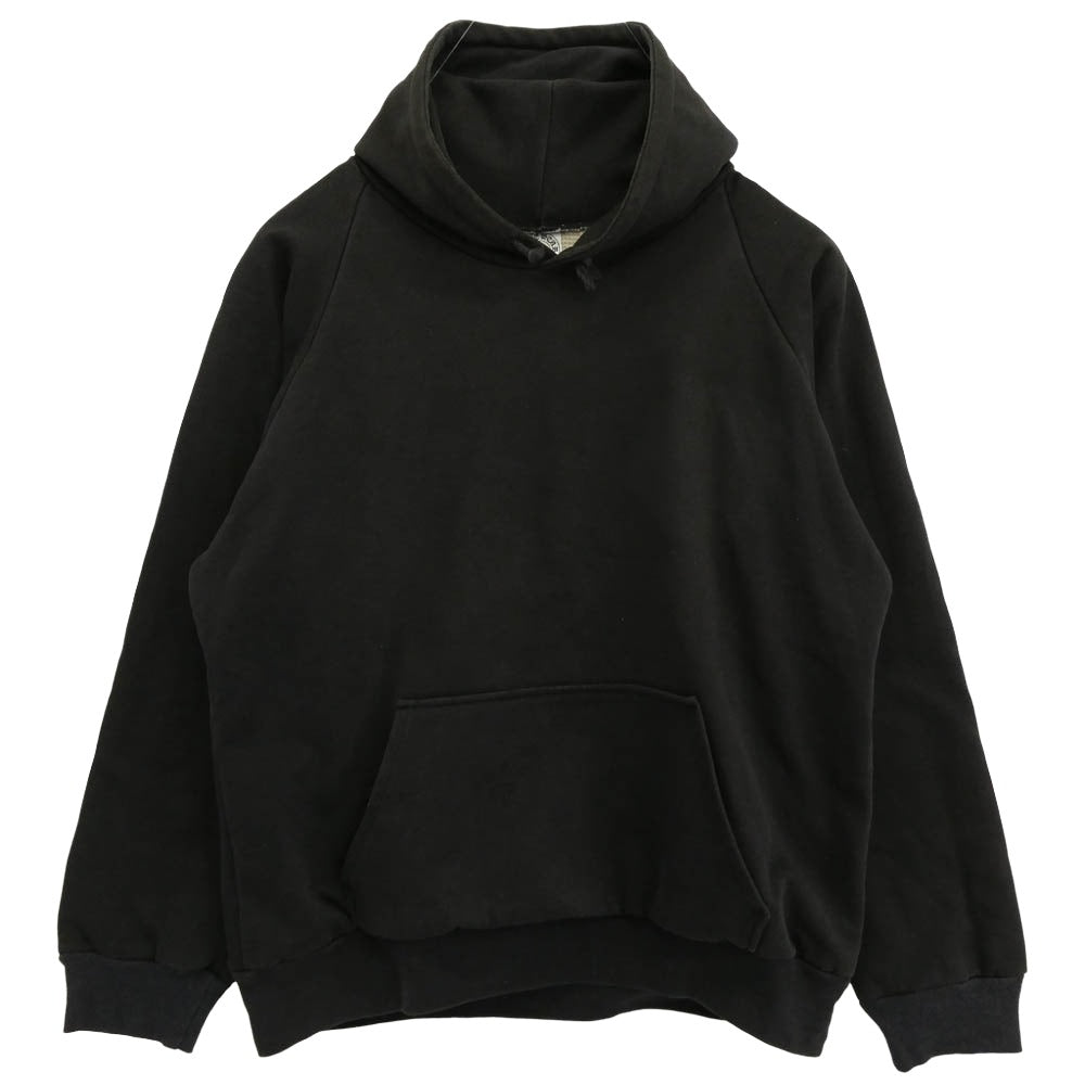 CHROME HEARTS クロムハーツ（原本無） THRML HD PLVR オールド 裏地サーマル ホースシュー バックプリント フーディー プルオーバーパーカー ブラック系 L【中古】