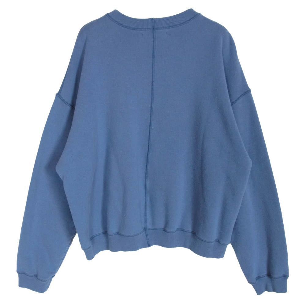 ユハ 10210602 FADE WASH ウォッシュ加工 プルオーバー スウェット ブルー系 3【極上美品】【中古】
