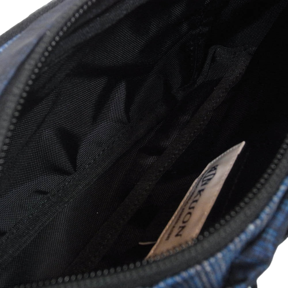 KUON クオン 25AW 145BA015400 Boro Waist Bag ボロ ウェストバッグ ネイビー系【新古品】【未使用】【中古】