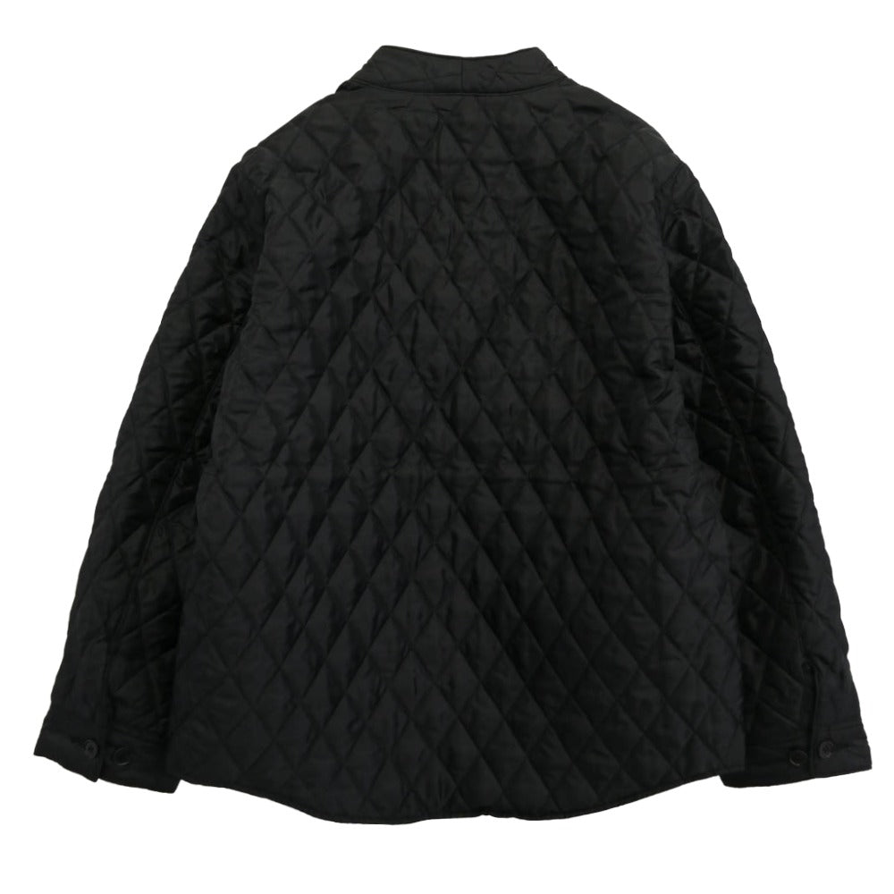 KUON クオン 145JK033940 Kimono Collar Quilted Shirket キモノカラー ダブルブレスト キルティング シャツ ジャケット ブラック系 L【極上美品】【中古】