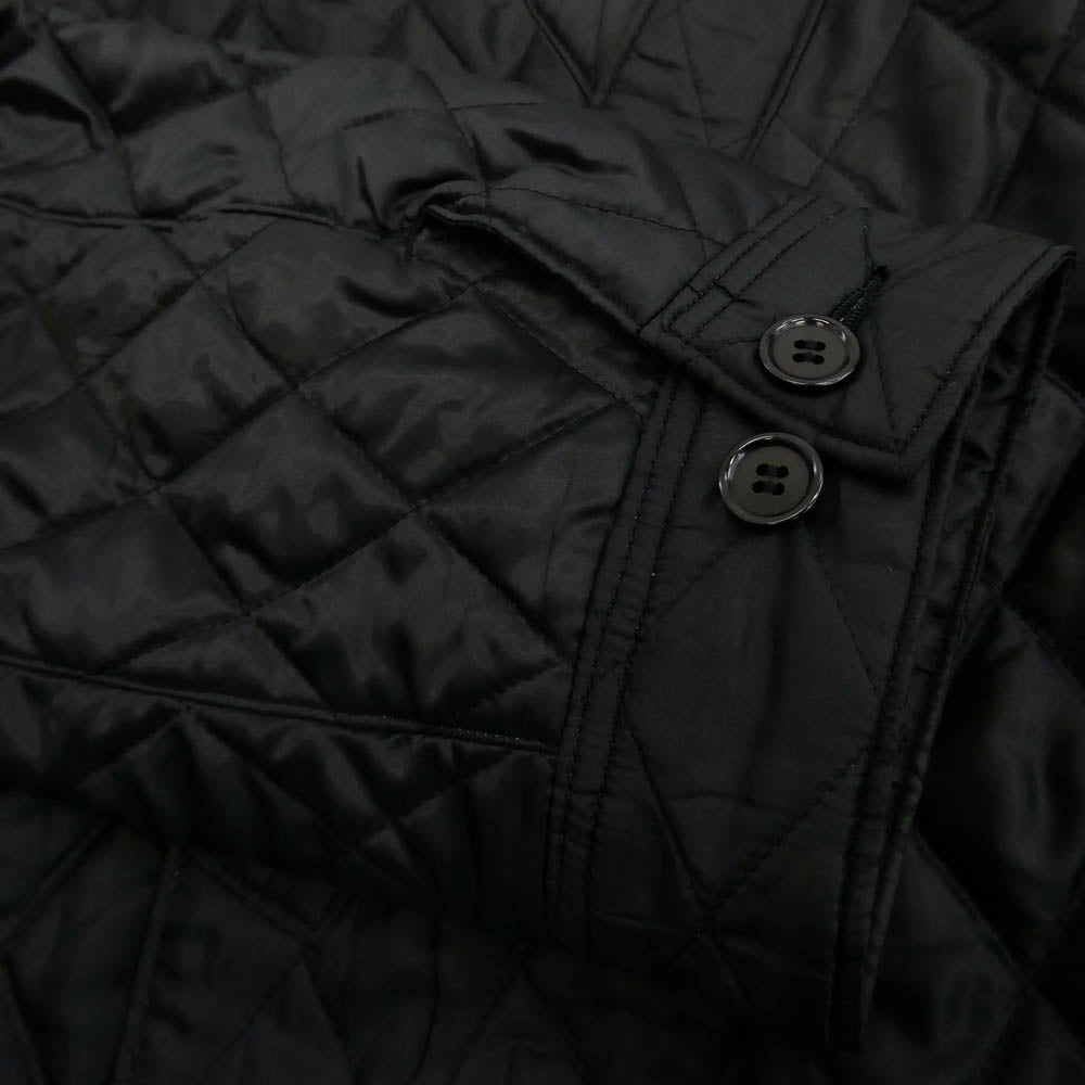 KUON クオン 145JK033940 Kimono Collar Quilted Shirket キモノカラー ダブルブレスト キルティング シャツ ジャケット ブラック系 L【極上美品】【中古】
