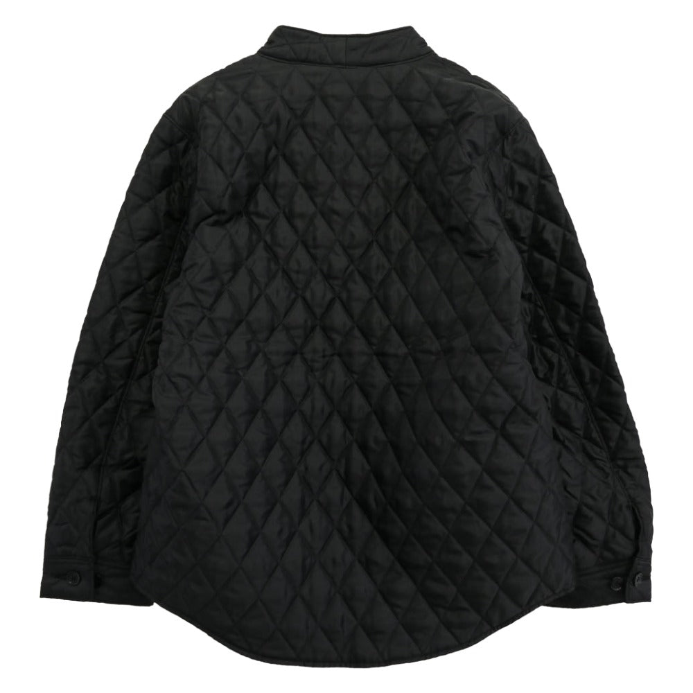 KUON クオン 145JK033940 Kimono Collar Quilted Shirket キモノカラー ダブルブレスト キルティング シャツ ジャケット ブラック系 M【極上美品】【中古】