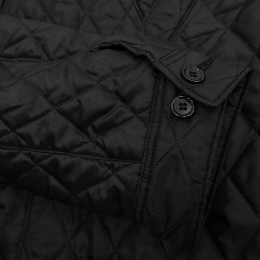 KUON クオン 145JK033940 Kimono Collar Quilted Shirket キモノカラー ダブルブレスト キルティング シャツ ジャケット ブラック系 M【極上美品】【中古】