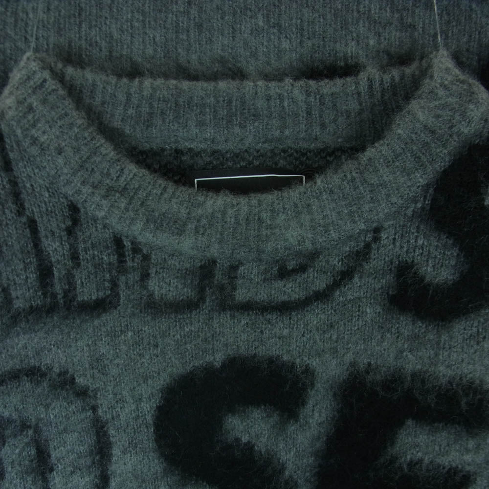 WIND AND SEA ウィンダンシー WDS-O-CLCT-25Q3-KN-03 Shaggy Logo Knit Sweater シャギー ロゴ ナイト セーター グレー系 L【極上美品】【中古】