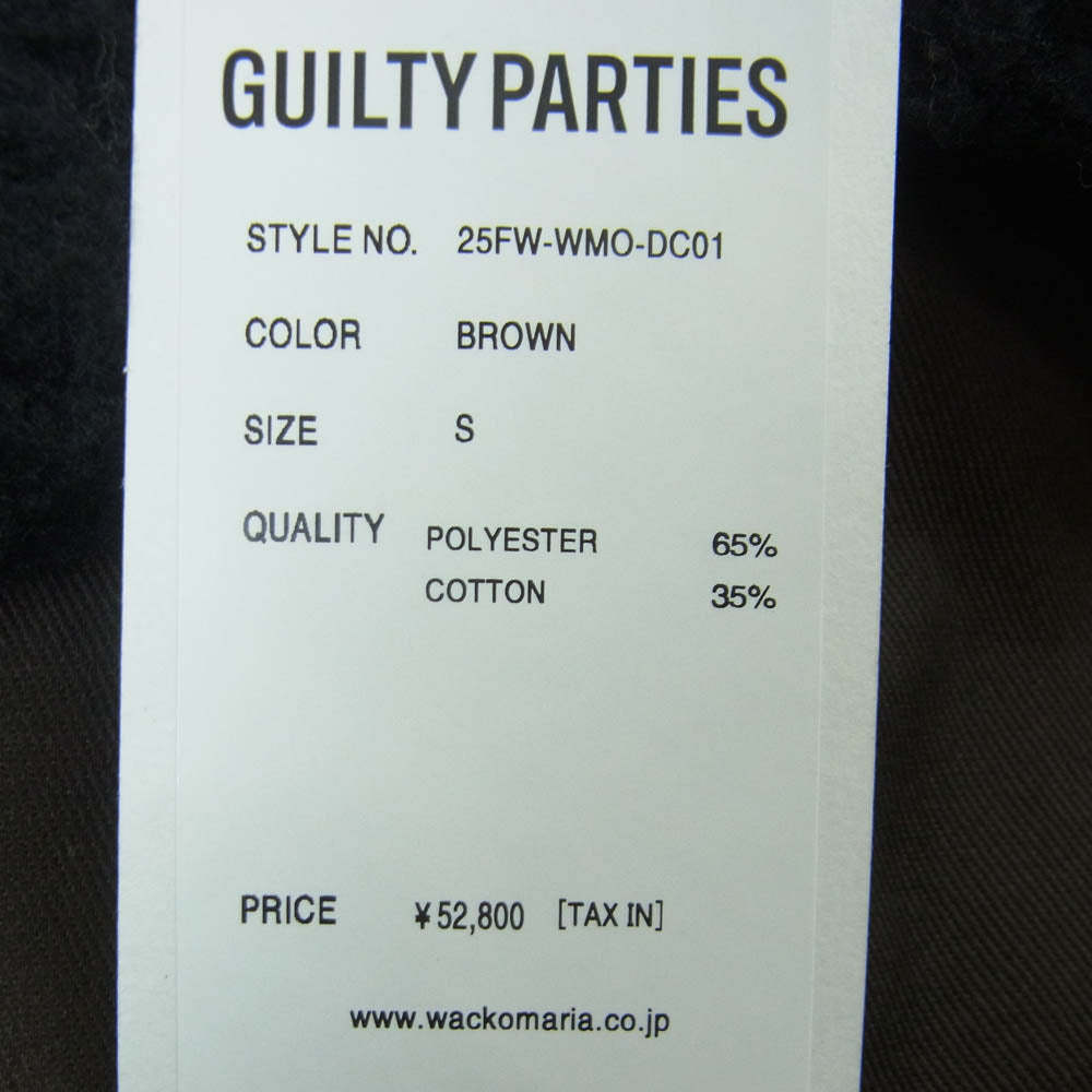 WACKO MARIA ワコマリア 25FW-WMO-DC01 Dickies ディッキーズ WORK JACKET ワーク ジャケット ダークブラウン系 BROWN S【極上美品】【中古】