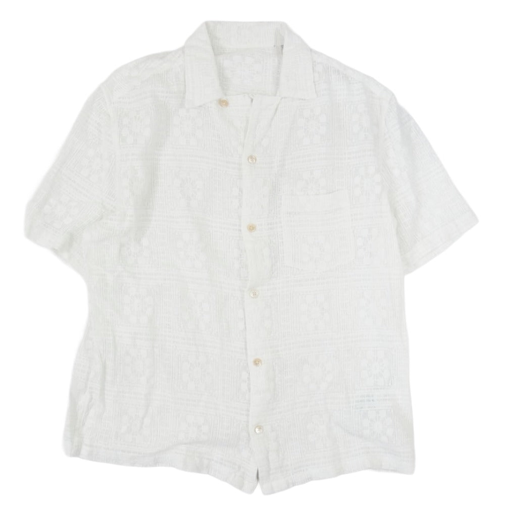 オールセインツ M050SA CALETA SS SHIRT レース インド製 半袖 シャツ ホワイト系 S【中古】
