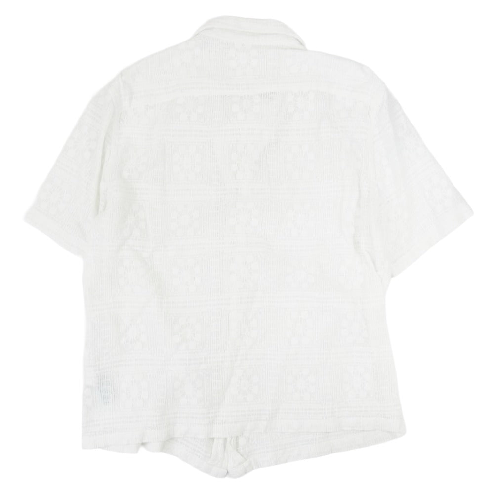 オールセインツ M050SA CALETA SS SHIRT レース インド製 半袖 シャツ ホワイト系 S【中古】