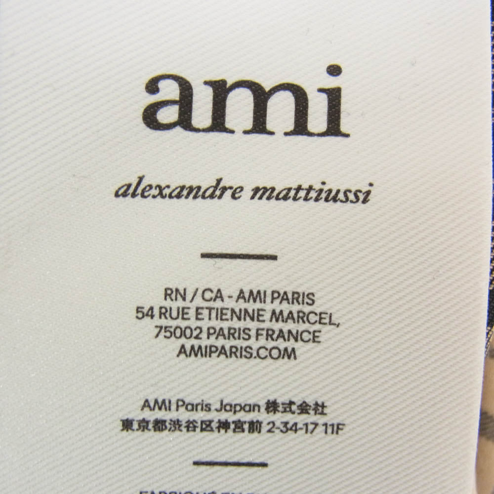 AMI PARIS アミパリス USH777 ウール チェック ランバージャック チェック柄 長袖 シャツ ブラウン系 M【美品】【中古】