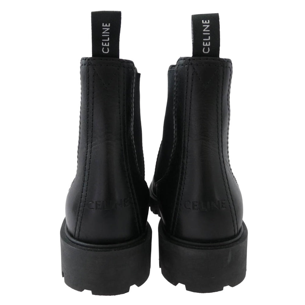 CELINE セリーヌ MARGARET レザー マーガレット チェルシー ブーツ ブラック系 42【中古】 CELINE セリーヌ MARGARET レザー マーガレット チェルシー ブーツ