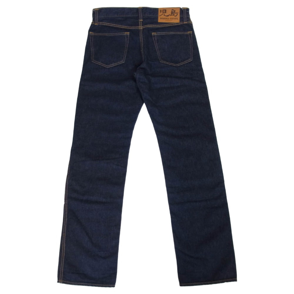 KOJIMA GENES 児島ジーンズ ダブルニー ストレート デニム パンツ インディゴブルー系 32【中古】