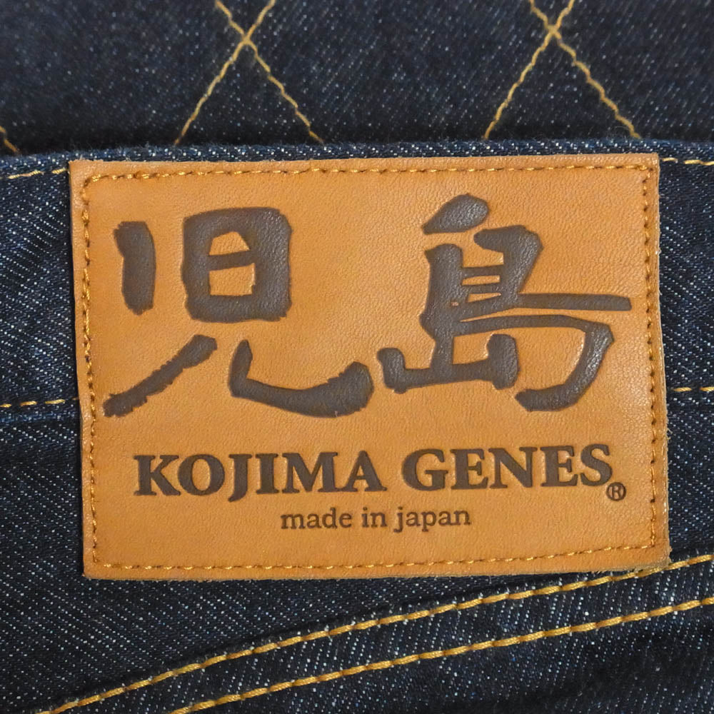 KOJIMA GENES 児島ジーンズ ダブルニー ストレート デニム パンツ インディゴブルー系 32【中古】