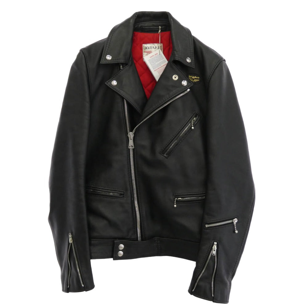 Lewis Leathers ルイスレザー 441T CYCLONE TIGHT FIT HORSEHIDE サイクロン タイト フィット カウハイド ダブル ライダース ジャケット ブラック系 36【中古】