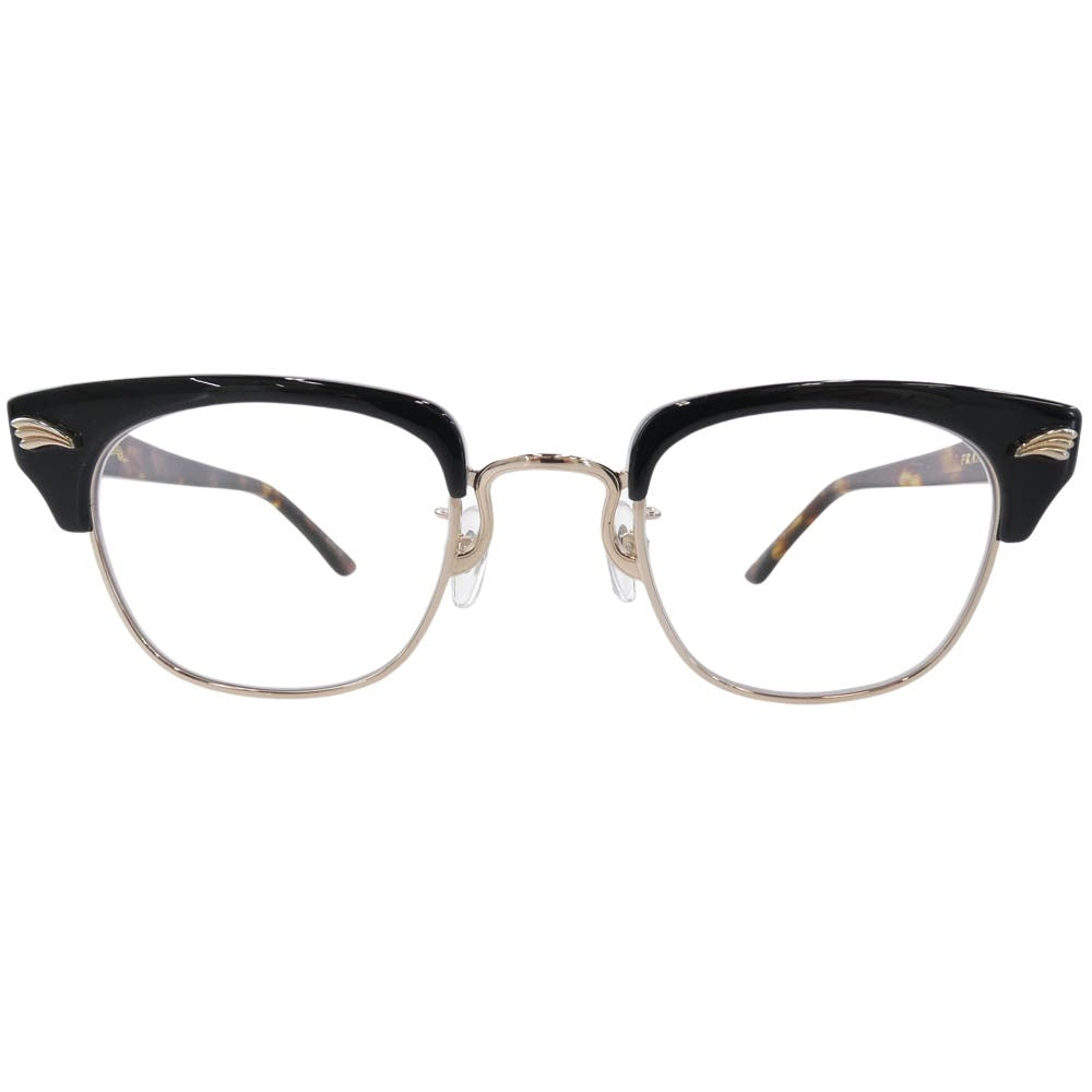 グルーバー FRANKEN COL-7 フランケン 眼鏡 アイウェア 度無し クリア レンズ ブラック系 ブラウン系 46□23-145【中古】