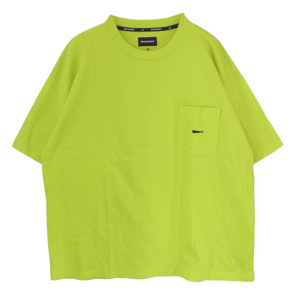 DESCENDANT ディセンダント CACHALOT ORGANIC COTTON CROP SS カシャロット オーガニック コットン クロップ 半袖 Tシャツ カットソー イエロー系 3【中古】