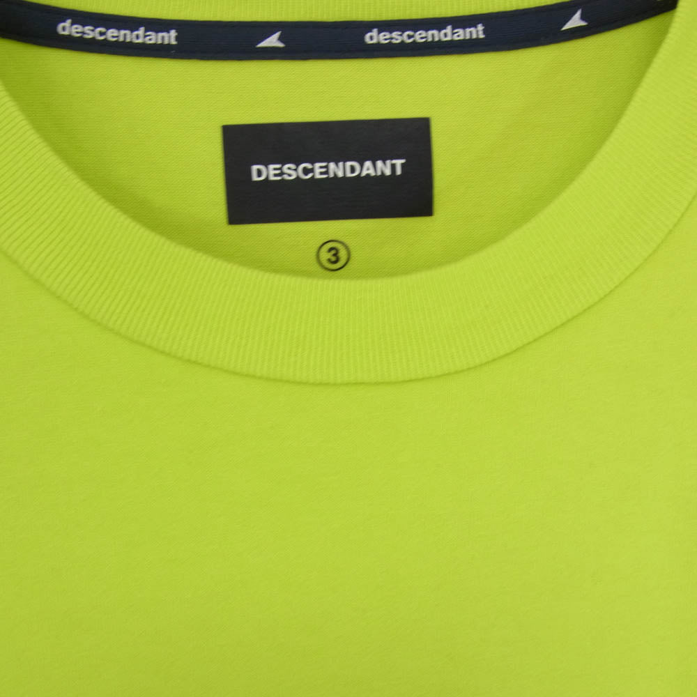 DESCENDANT ディセンダント CACHALOT ORGANIC COTTON CROP SS カシャロット オーガニック コットン クロップ 半袖 Tシャツ カットソー イエロー系 3【中古】