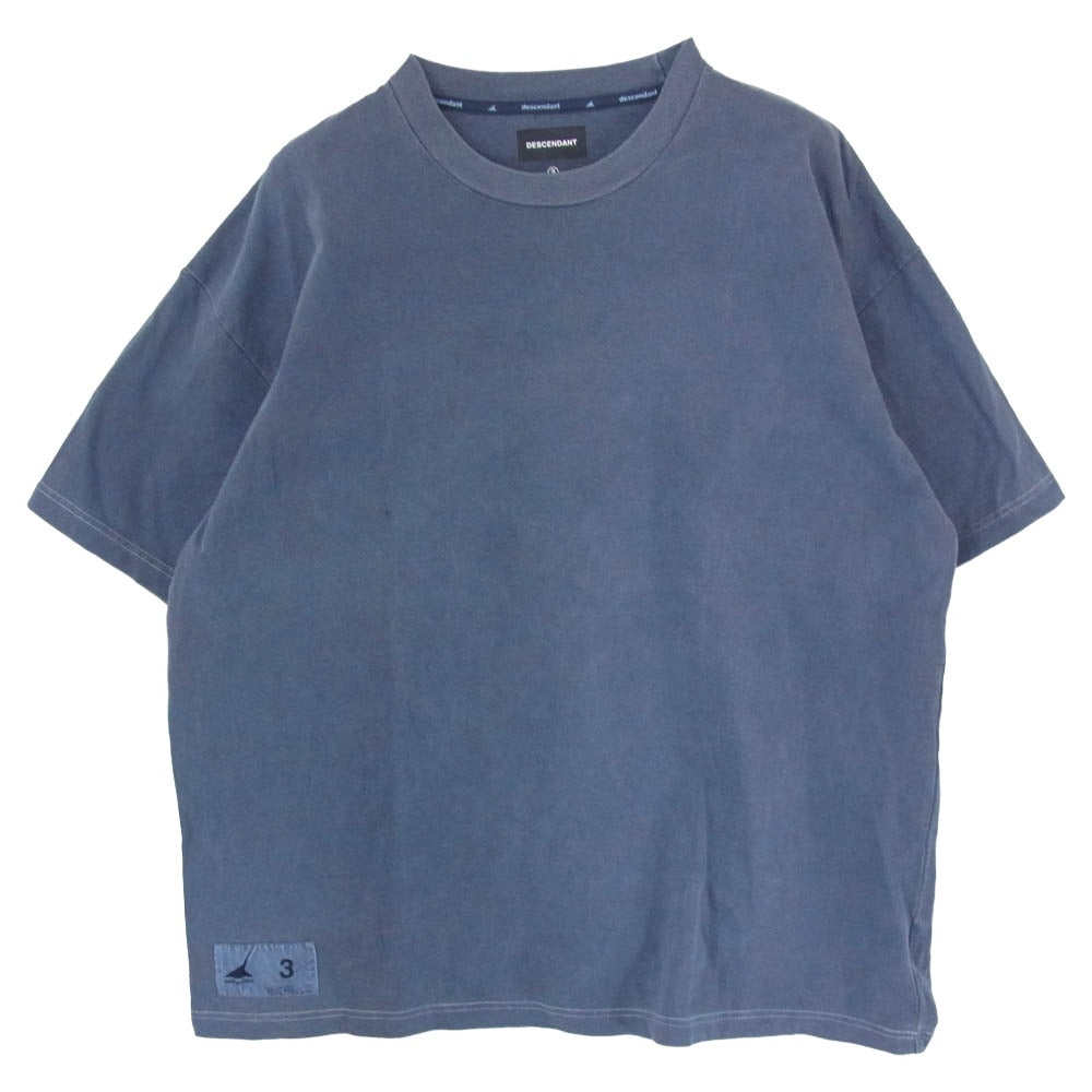 DESCENDANT ディセンダント 25SS 251ATDS-CSM15 DESCENDANT CACHALOT ORGANIC COTTON SS PIGMENT DYE ピグメントダイ加工 カシャロット オーガニック コットン 半袖 Tシャツ カットソー ブルー系 3【中古】