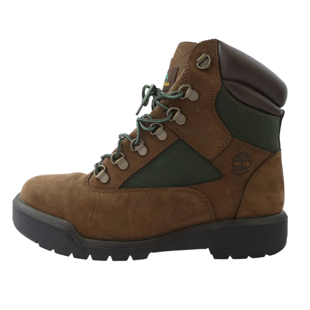 Timberland ティンバーランド A18AH FIELD BOOT F&L WP フィールド ブーツ ファブリック＆レザー ウォーター プルーフ ブラウン系 グリーン系 26.5cm【中古】