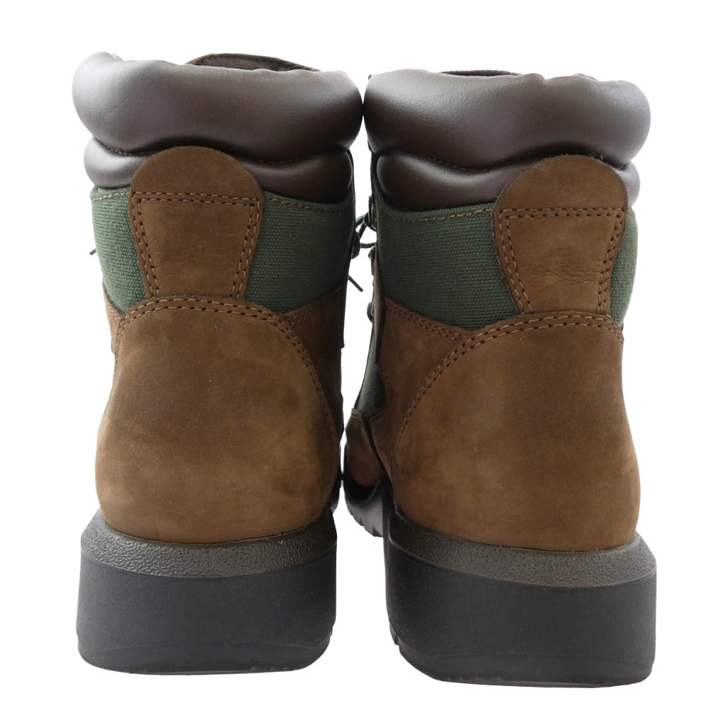 Timberland ティンバーランド A18AH FIELD BOOT F&L WP フィールド ブーツ ファブリック＆レザー ウォーター プルーフ ブラウン系 グリーン系 26.5cm【中古】