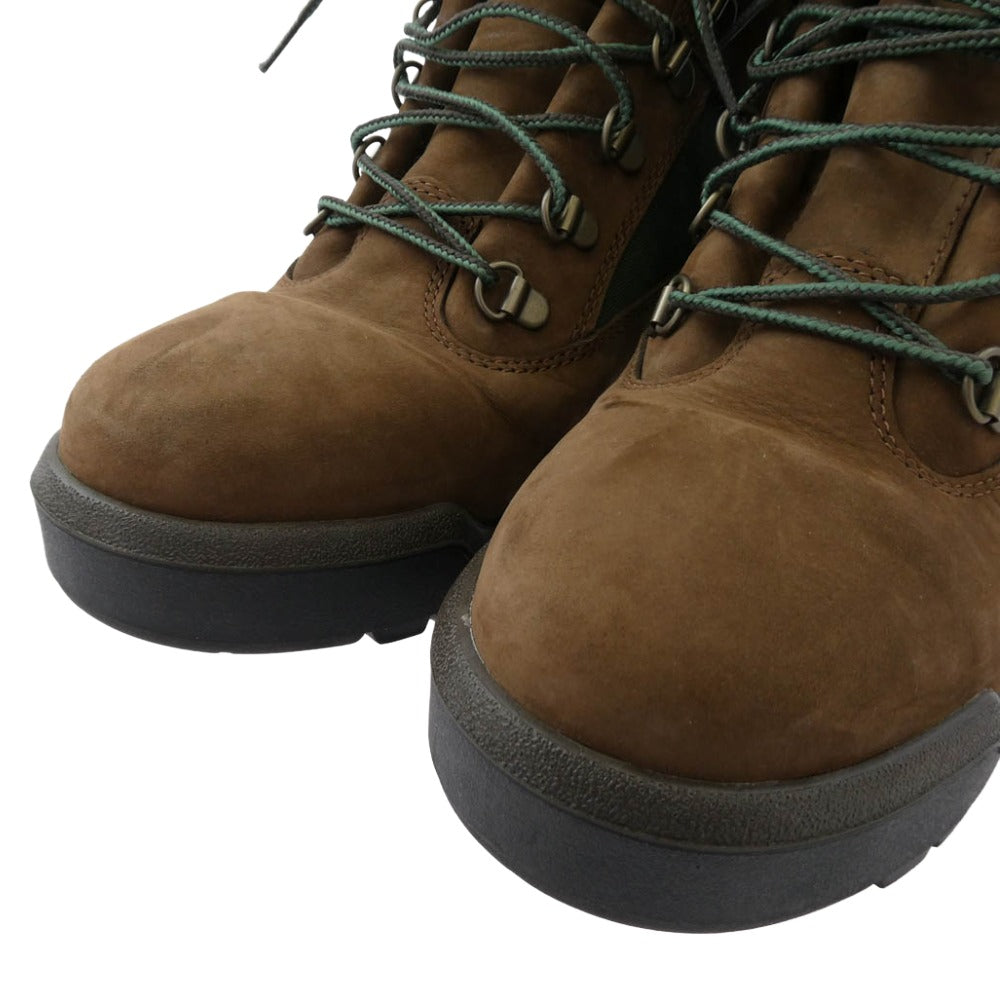 Timberland ティンバーランド A18AH FIELD BOOT F&L WP フィールド ブーツ ファブリック＆レザー ウォーター プルーフ ブラウン系 グリーン系 26.5cm【中古】