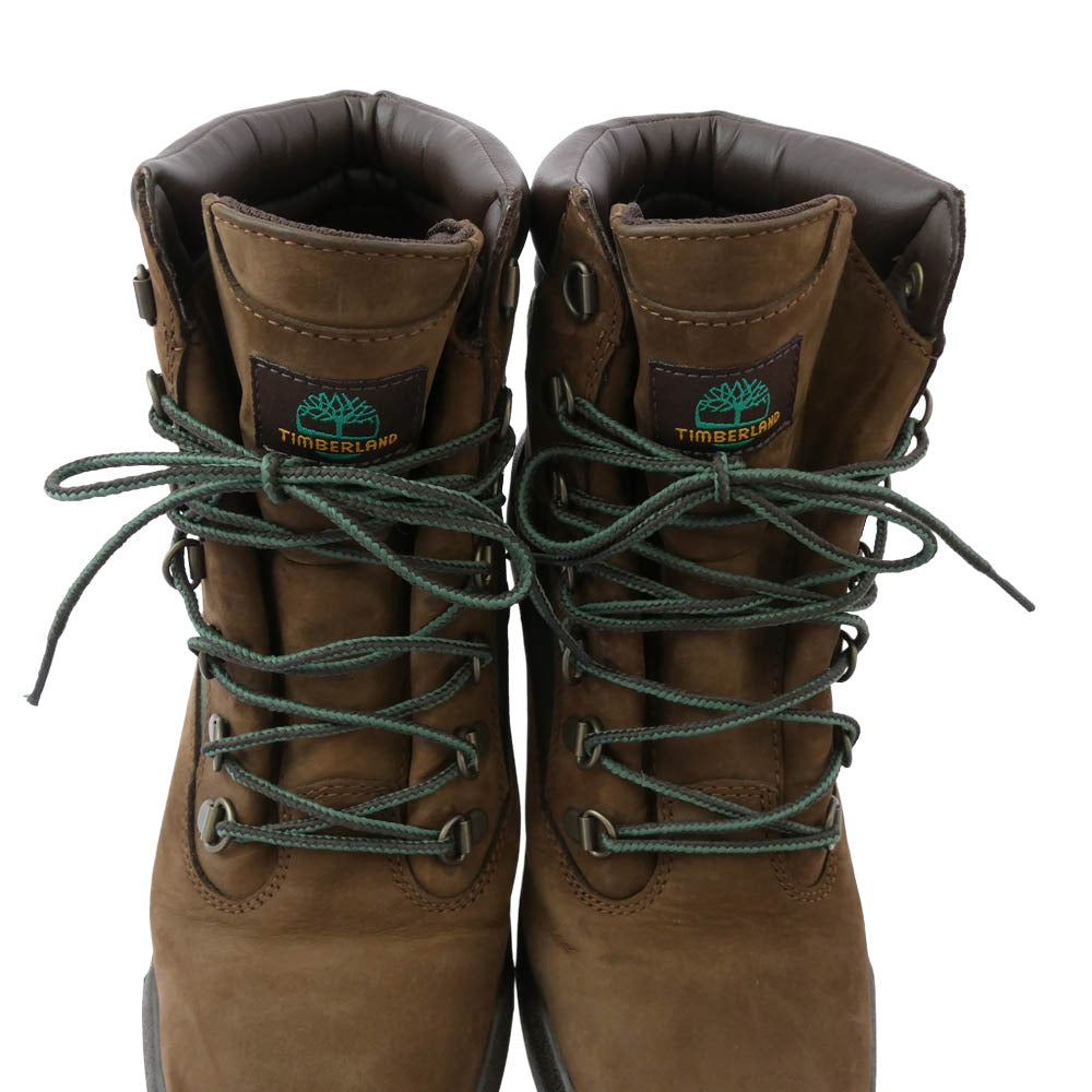 Timberland ティンバーランド A18AH FIELD BOOT F&L WP フィールド ブーツ ファブリック＆レザー ウォーター プルーフ ブラウン系 グリーン系 26.5cm【中古】