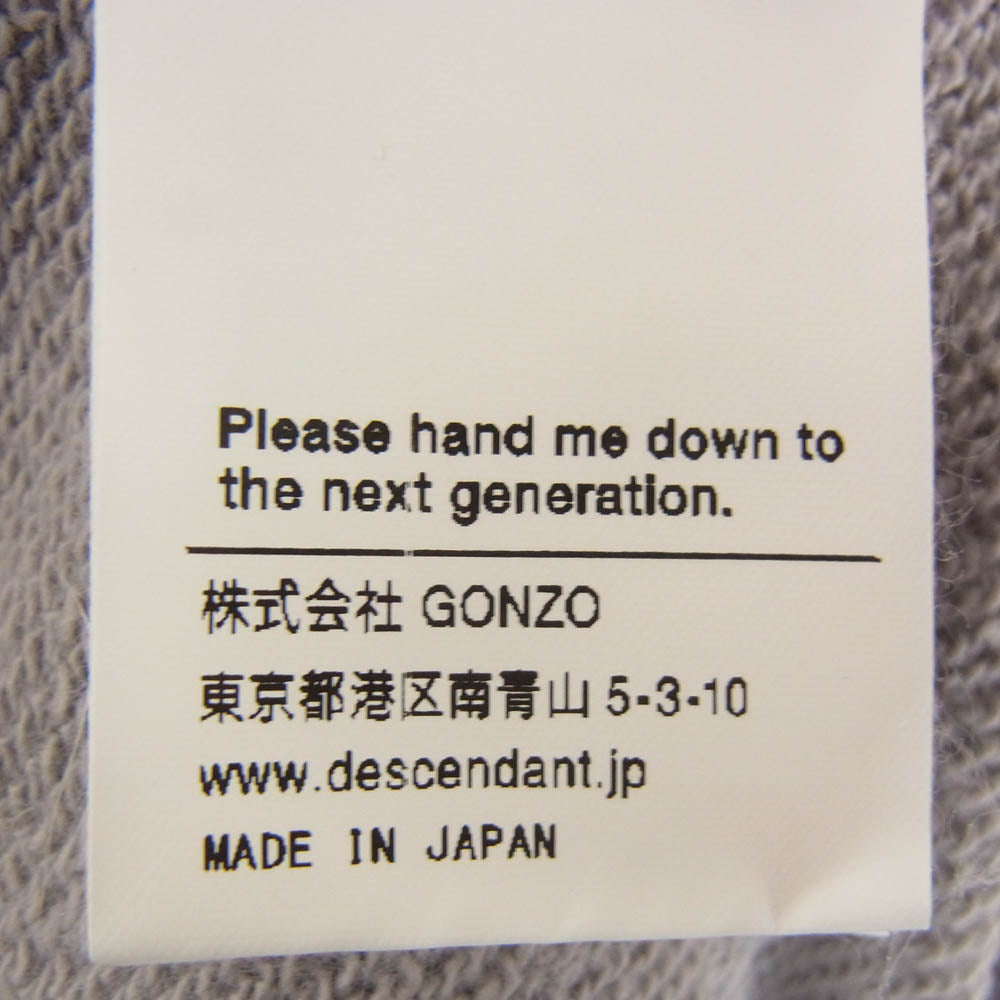 DESCENDANT ディセンダント 23SS SHIP HOODY シップ バックロゴ フーディー パーカー グレー系 4【中古】