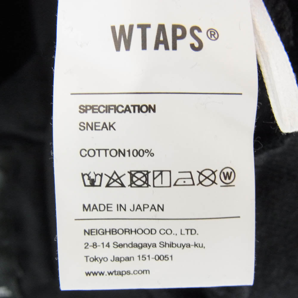 WTAPS ダブルタップス PRTC Sweater Cotton Urban Territory フロント バック ロゴ 長袖 スウェット トレーナー ブラック系 x02【中古】