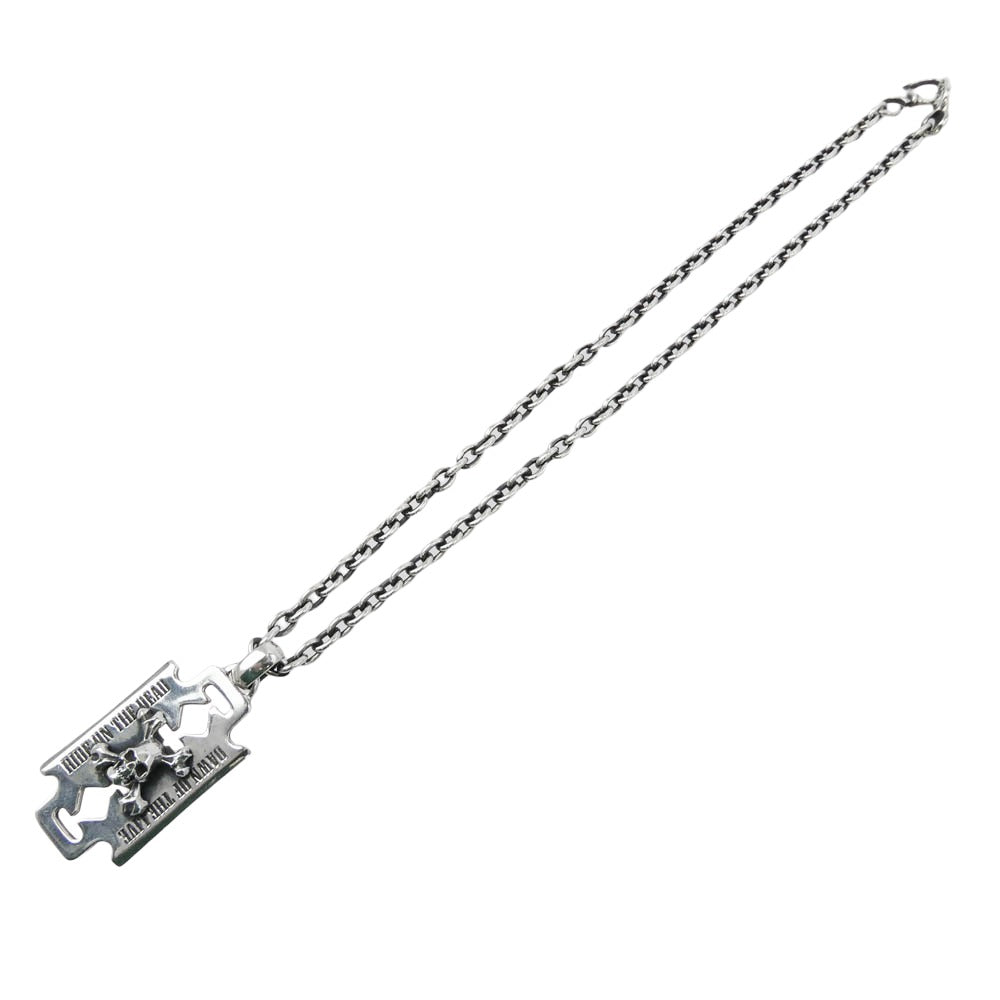 ANOTHER HEAVEN アナザーヘブン AHH-012 クロスボーンスカル カミソリ ネックレス シルバー925 シルバー系【中古】