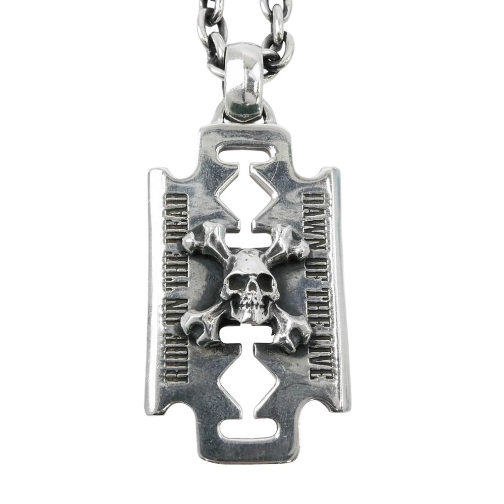 ANOTHER HEAVEN アナザーヘブン AHH-012 クロスボーンスカル カミソリ ネックレス シルバー925 シルバー系【中古】