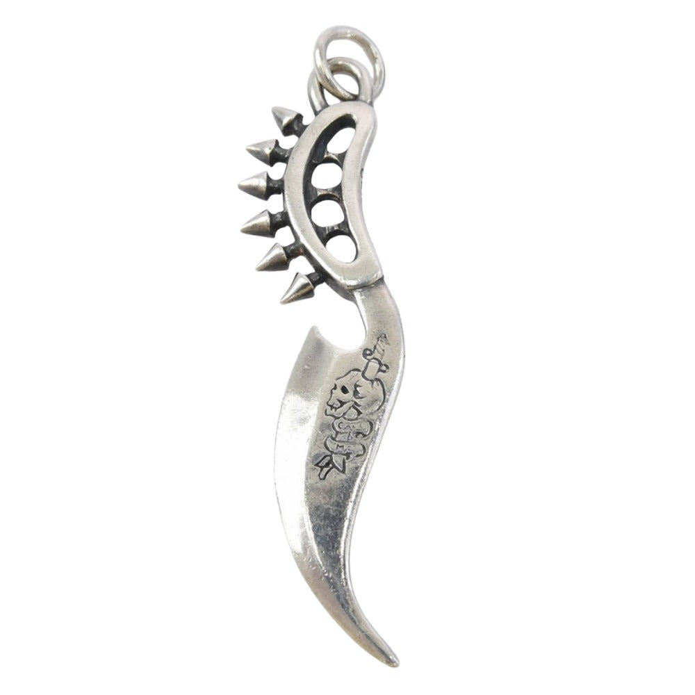GALCIA ガルシア SKULL コンビ スカル ペンダント トップ シルバー系【中古】
