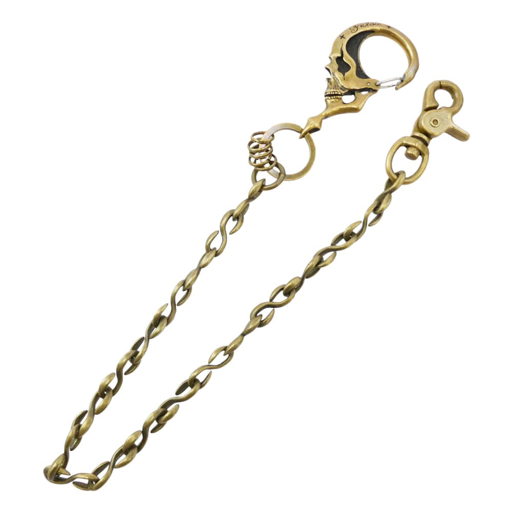GALCIA ガルシア SKULL HEAD WALLET CHAIN スカルクリップ ブラス