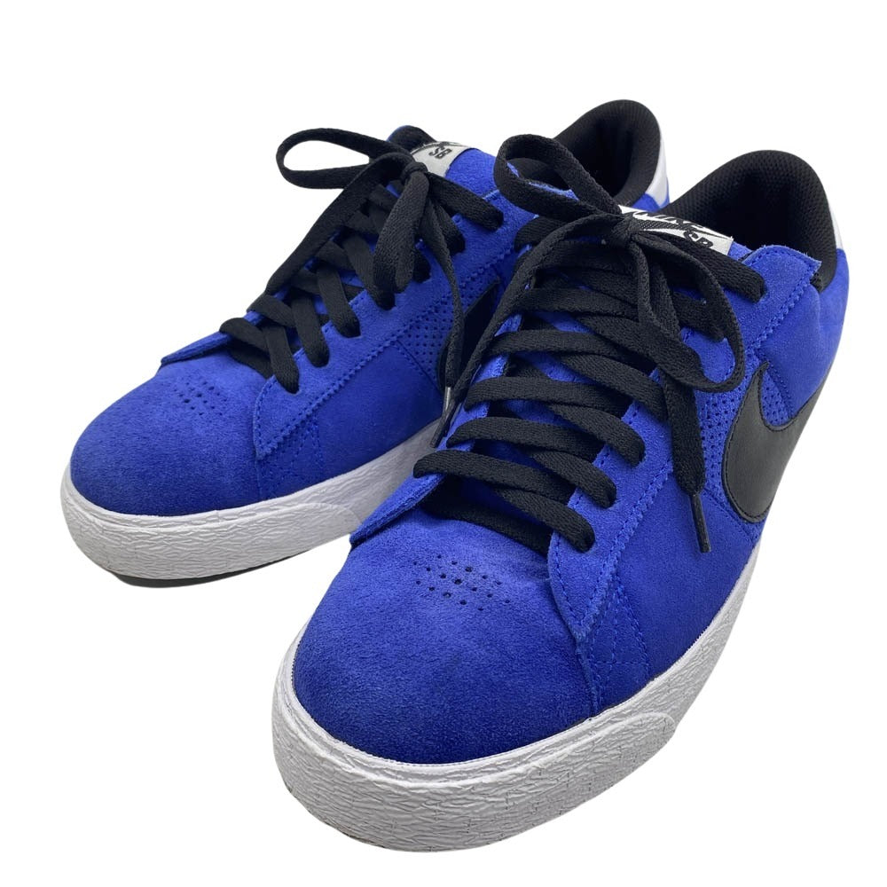NIKE ナイキ 08年製 318960-401 BLAZER LOW SB VARSITY ROYAL BLACK VRS NOIR ブレザー エスビー バーシティ ロイヤル ブラック ノア ローカット スニーカー ブルー系 27.5cm【中古】