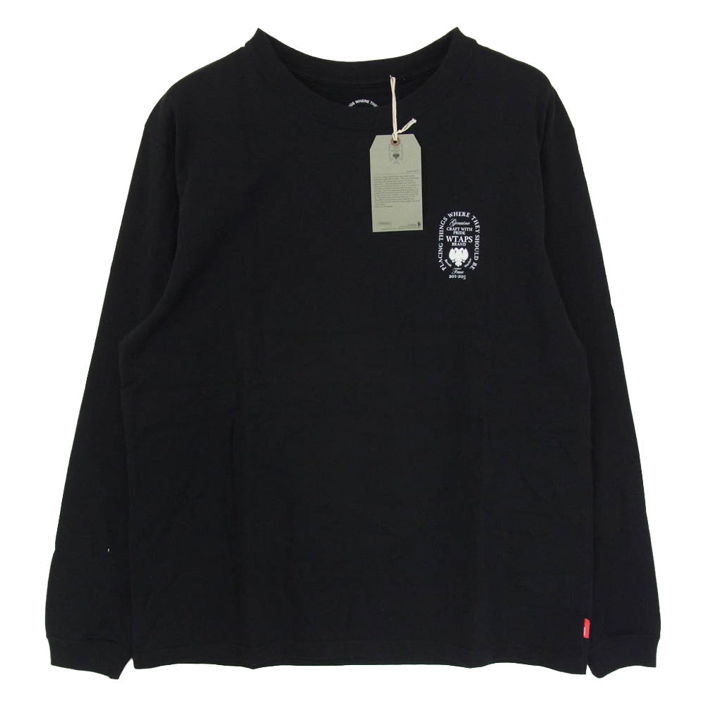 WTAPS ダブルタップス 142ATDT-LT01S HERALDRY L/S TEE ヘラルドリィ ロングスリーブ 長袖 Tシャツ カットソー ブラック系 2【極上美品】【中古】