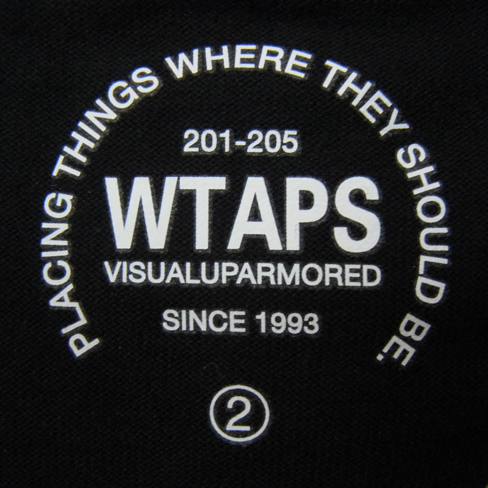 WTAPS ダブルタップス 142ATDT-LT01S HERALDRY L/S TEE ヘラルドリィ ロングスリーブ 長袖 Tシャツ カットソー ブラック系 2【極上美品】【中古】