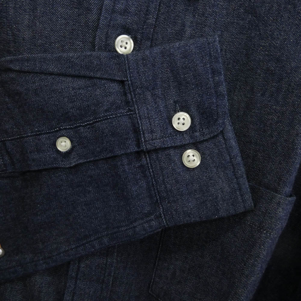 Supreme シュプリーム 12SS Denim L/S Shirt Dark Blue デニム ロング スリーブ ボタンダウン 長袖 シャツ インディゴブルー系 M【中古】