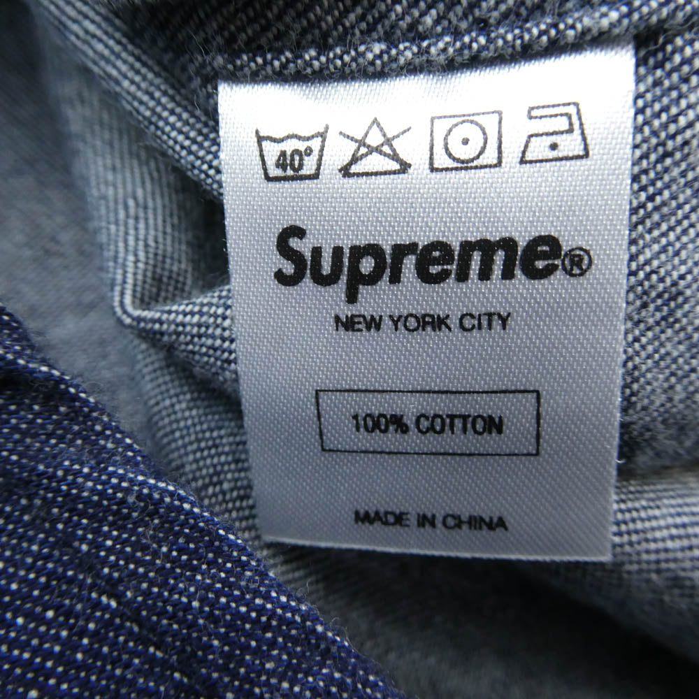 Supreme シュプリーム 12SS Denim L/S Shirt Dark Blue デニム ロング スリーブ ボタンダウン 長袖 シャツ インディゴブルー系 M【中古】