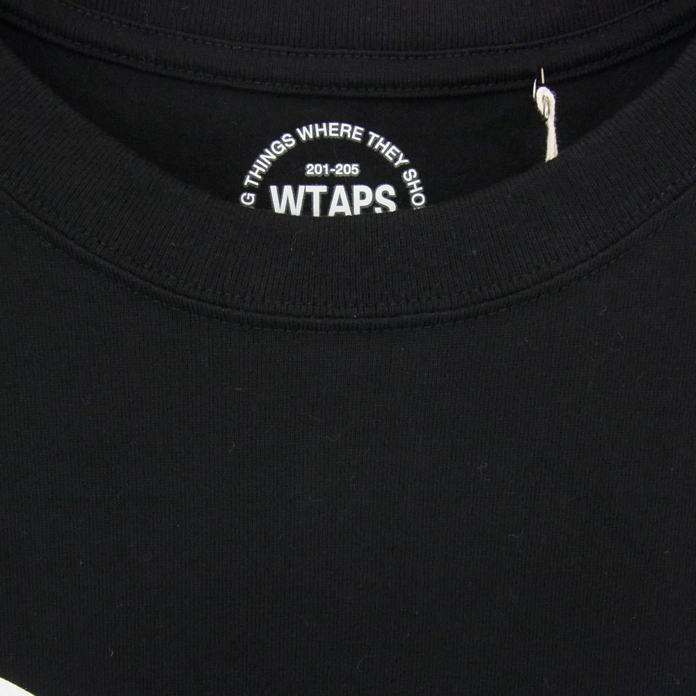 WTAPS ダブルタップス 15AW 152ATDT-LT01S SPOT SCREEN GPS LS スポット スクリーン ジーピーエス プリント ロングスリーブ 長袖 Tシャツ カットソー ブラック系 2【極上美品】【中古】