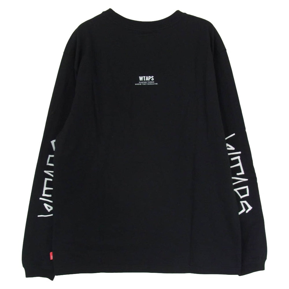 WTAPS ダブルタップス 151ATDT-LT01S Street LS Tee ストリート ロングスリーブ 長袖 Tシャツ カットソー ブラック系 2【中古】