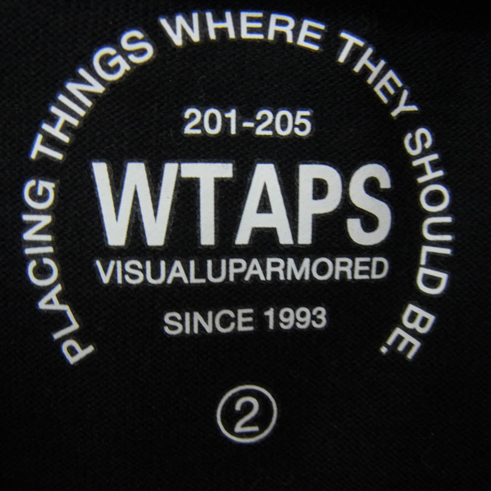 WTAPS ダブルタップス 151ATDT-LT01S Street LS Tee ストリート ロングスリーブ 長袖 Tシャツ カットソー ブラック系 2【中古】