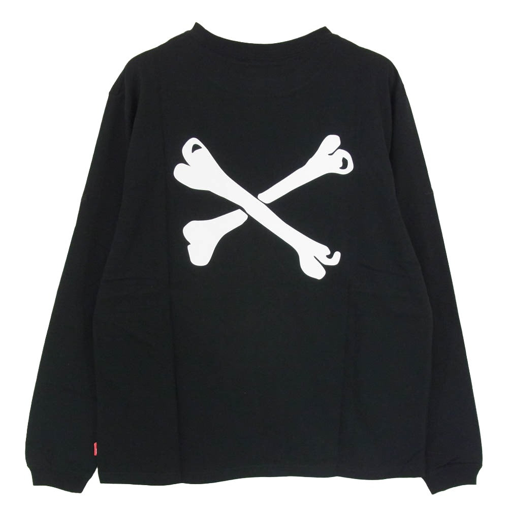 WTAPS ダブルタップス 141ATDT-LT02S CROSSBONE L/S TEE クロスボーン ロングスリーブ 長袖 Tシャツ カットソー ブラック系 2【極上美品】【中古】