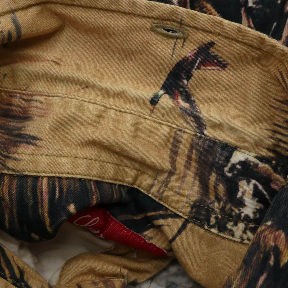 Supreme シュプリーム 12AW Dogs & Ducks Shirt ドッグス ダックス 長袖 総柄 シャツ ベージュ系 M【中古】