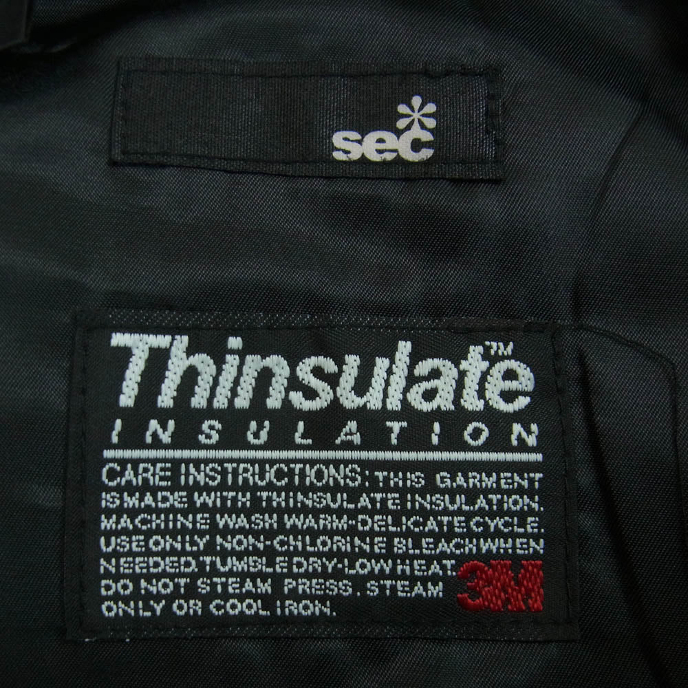 sec セック 中綿 ウール カーゴ パンツ 日本製 ブラック系 46【中古】